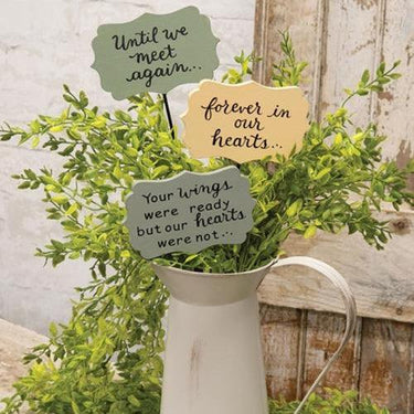 Until We Meet Again Plant Stake 3 Asstd - The Fox Decor
